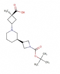trans-3-((R)-3-(1-(tert-butoxycarbonyl)azetidin-3-yl)piperidin-1-yl)-1-methylcyclobutane-1-carboxylic acid