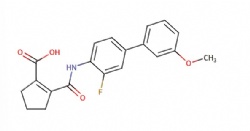2-((3-fluoro-3'-methoxy-[1,1'-biphenyl]-4-yl)carbamoyl)cyclopent-1-ene-1-carboxylic acid