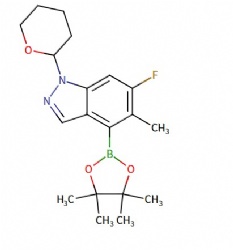6-fluoro-5-methyl-1-(tetrahydro-2H-pyran-2-yl)-4-(4,4,5,5-tetramethyl-1,3,2-dioxaborolan-2-yl)-1H-indazole
