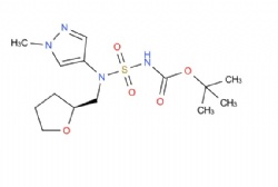 tert-butyl (S)-(N-(1-methyl-1H-pyrazol-4-yl)-N-((tetrahydrofuran-2-yl)methyl)sulfamoyl)carbamate