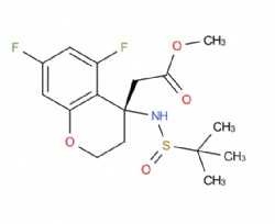 methyl 2-((S)-4-(((R)-tert-butylsulfinyl)amino)-5,7-difluorochroman-4-yl)acetate