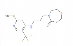 4-(3-((2-(methylthio)-5-(trifluoromethyl)pyrimidin-4-yl)amino)propyl)-1,4-oxazepan-5-one