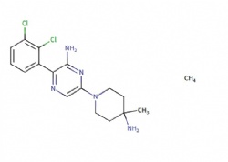 6-(4-amino-4-methylpiperidin-1-yl)-3-(2,3-dichlorophenyl)pyrazin-2-amine compound with methane (1:1)