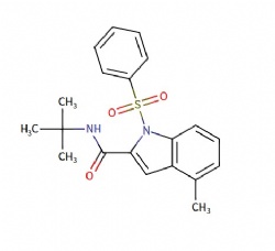 N-(tert-butyl)-4-methyl-1-(phenylsulfonyl)-1H-indole-2-carboxamide