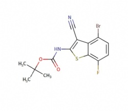 tert-butyl N-(4-bromo-3-cyano-7-fluoro-benzothiophen-2-yl)carbamate
