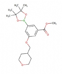 methyl 3-((tetrahydro-2H-pyran-4-yl)methoxy)-5-(4,4,5,5-tetramethyl-1,3,2-dioxaborolan-2-yl)benzoate