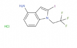 2-iodo-1-(2,2,2-trifluoroethyl)-1H-indol-4-amine hydrochloride