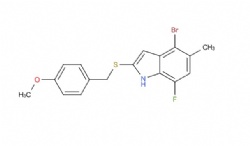 4-bromo-7-fluoro-2-((4-methoxybenzyl)thio)-5-methyl-1H-indole