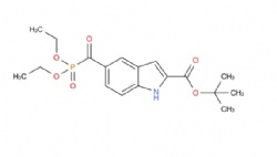 tert-butyl 5-((diethoxyphosphoryl)carbonyl)-1H-indole-2-carboxylate
