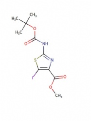 methyl 2-((tert-butoxycarbonyl)amino)-5-iodothiazole-4-carboxylate