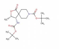 tert-butyl (3S,4S)-4-((tert-butoxycarbonyl)amino)-3-methyl-1-oxo-2-oxa-8-azaspiro[4.5]decane-8-carboxylate