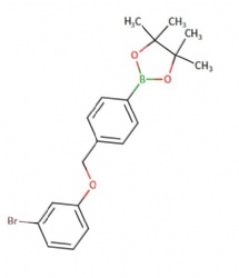 2-(4-((3-bromophenoxy)methyl)phenyl)-4,4,5,5-tetramethyl-1,3,2-dioxaborolane