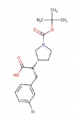 (S)-3-(3-bromophenyl)-2-((R)-1-(tert-butoxycarbonyl)pyrrolidin-3-yl)propanoic acid