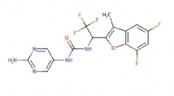 1-(2-aminopyrimidin-5-yl)-3-(1-(5,7-difluoro-3-methylbenzofuran-2-yl)-2,2,2-trifluoroethyl)urea
