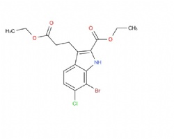 ethyl 7-bromo-6-chloro-3-(3-ethoxy-3-oxopropyl)-1H-indole-2-carboxylate