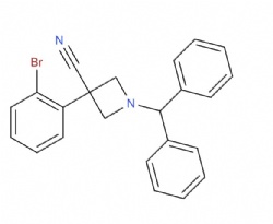 1-benzhydryl-3-(2-bromophenyl)azetidine-3-carbonitrile