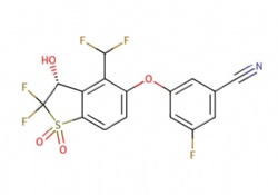 (R)-3-((4-(difluoromethyl)-2,2-difluoro-3-hydroxy-1,1-dioxido-2,3-dihydrobenzo[b]thiophen-5-yl)oxy)-5-fluorobenzonitrile