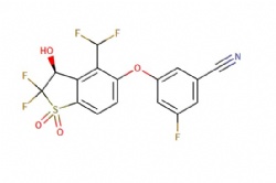 (S)-3-((4-(difluoromethyl)-2,2-difluoro-3-hydroxy-1,1-dioxido-2,3-dihydrobenzo[b]thiophen-5-yl)oxy)-5-fluorobenzonitrile