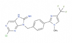 2-chloro-9-(4-(1-methyl-4-(trifluoromethyl)-1H-imidazol-2-yl)benzyl)-7,9-dihydro-8H-purin-8-imine