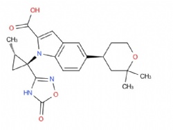 5-((S)-2,2-dimethyltetrahydro-2H-pyran-4-yl)-1-((1S,2S)-2-methyl-1-(5-oxo-4,5-dihydro-1,2,4-oxadiazol-3-yl)cyclopropyl)-1H-indole-2-carboxylic acid