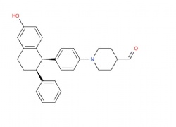 1-(4-((1R,2S)-6-hydroxy-2-phenyl-1,2,3,4-tetrahydronaphthalen-1-yl)phenyl)piperidine-4-carbaldehyde