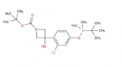 tert-butyl 3-(4-((tert-butyldimethylsilyl)oxy)-2-chlorophenyl)-3-hydroxyazetidine-1-carboxylate