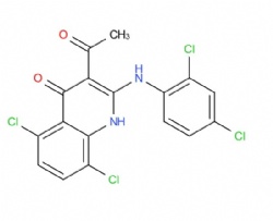 3-acetyl-5,8-dichloro-2-((2,4-dichlorophenyl)amino)quinolin-4(1H)-one
