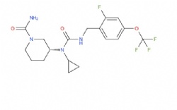 (R)-3-(1-cyclopropyl-3-(2-fluoro-4-(trifluoromethoxy)benzyl)ureido)piperidine-1-carboxamide