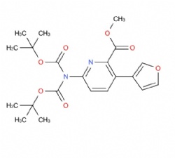 methyl 6-(bis(tert-butoxycarbonyl)amino)-3-(furan-3-yl)picolinate