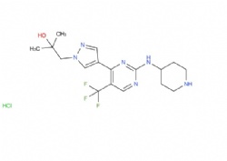 2-methyl-1-(4-(2-(piperidin-4-ylamino)-5-(trifluoromethyl)pyrimidin-4-yl)-1H-pyrazol-1-yl)propan-2-ol hydrochloride