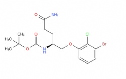 tert-butyl (S)-(5-amino-1-(3-bromo-2-chlorophenoxy)-5-oxopentan-2-yl)carbamate