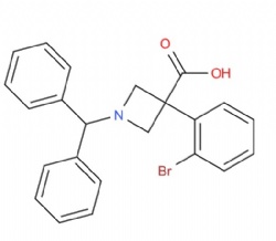 1-benzhydryl-3-(2-bromophenyl)azetidine-3-carboxylic acid