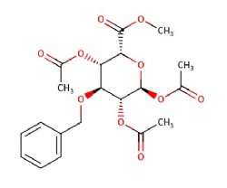 (2S,3R,4S,5S,6R)-4-(benzyloxy)-6-(methoxycarbonyl)tetrahydro-2H-pyran-2,3,5-triyl triacetate