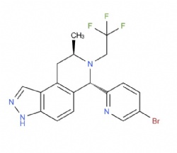(6S,8R)-6-(5-bromopyridin-2-yl)-8-methyl-7-(2,2,2-trifluoroethyl)-6,7,8,9-tetrahydro-3H-pyrazolo[4,3-f]isoquinoline