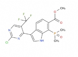 methyl 3-(2-chloro-5-(trifluoromethyl)pyrimidin-4-yl)-7-(dimethylphosphoryl)-1H-indole-6-carboxylate