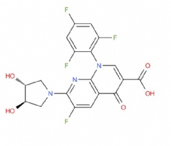 7-[(3R,4R)-3,4-dihydroxypyrrolidin-1-yl]-6-fluoro-4-oxo-1- (2,4,6-trifluorophenyl)-1,4-dihydro-1,8-naphthyridine-3-carboxylic acid