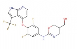 (2-((3,5-difluoro-4-((3-(trifluoromethyl)-1H-pyrrolo[2,3-b]pyridin-4-yl)oxy)phenyl)amino)-5,6-dihydro-4H-1,3-oxazin-5-yl)methanol