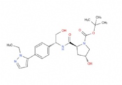 tert-butyl (2S,4R)-2-(((R)-1-(4-(1-ethyl-1H-pyrazol-5-yl)phenyl)-2-hydroxyethyl)carbamoyl)-4-hydroxypyrrolidine-1-carboxylate
